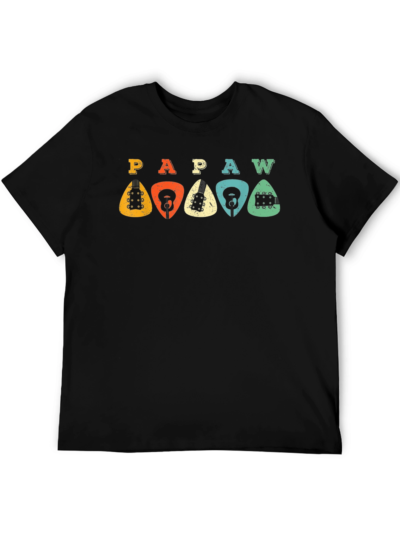 Retro PAPAW Guitar Pick T-Shirt
