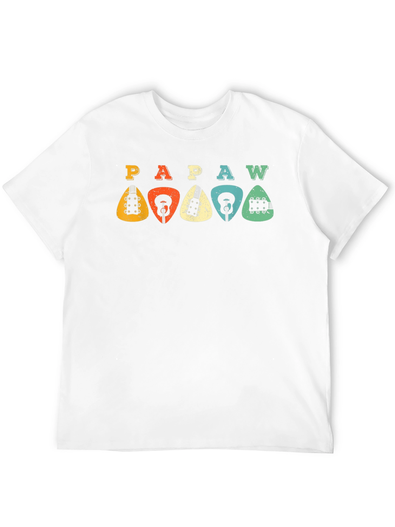 Retro PAPAW Guitar Pick T-Shirt