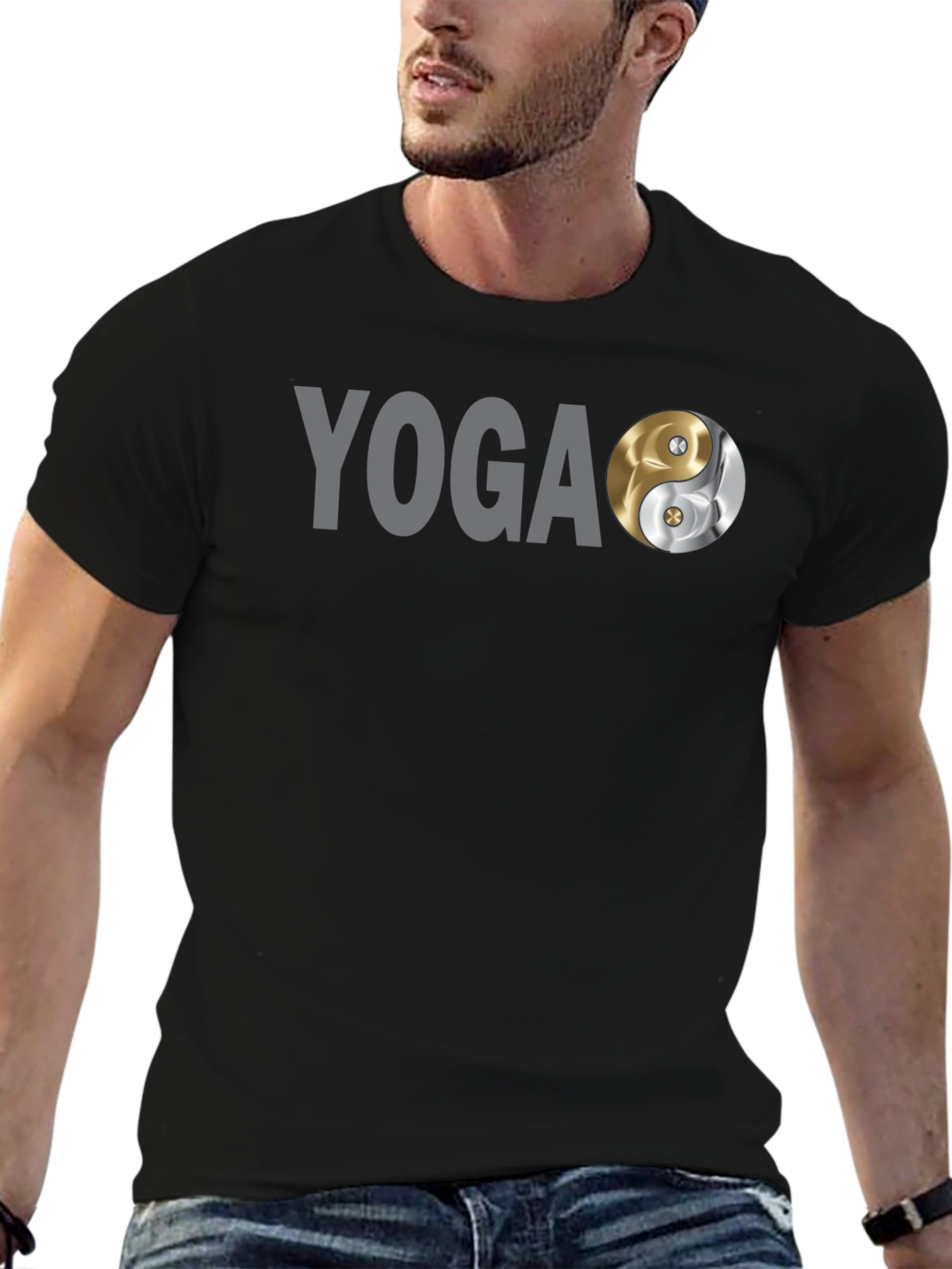 Yin Yang Yoga Graphic Tee - Soft Cotton Blend