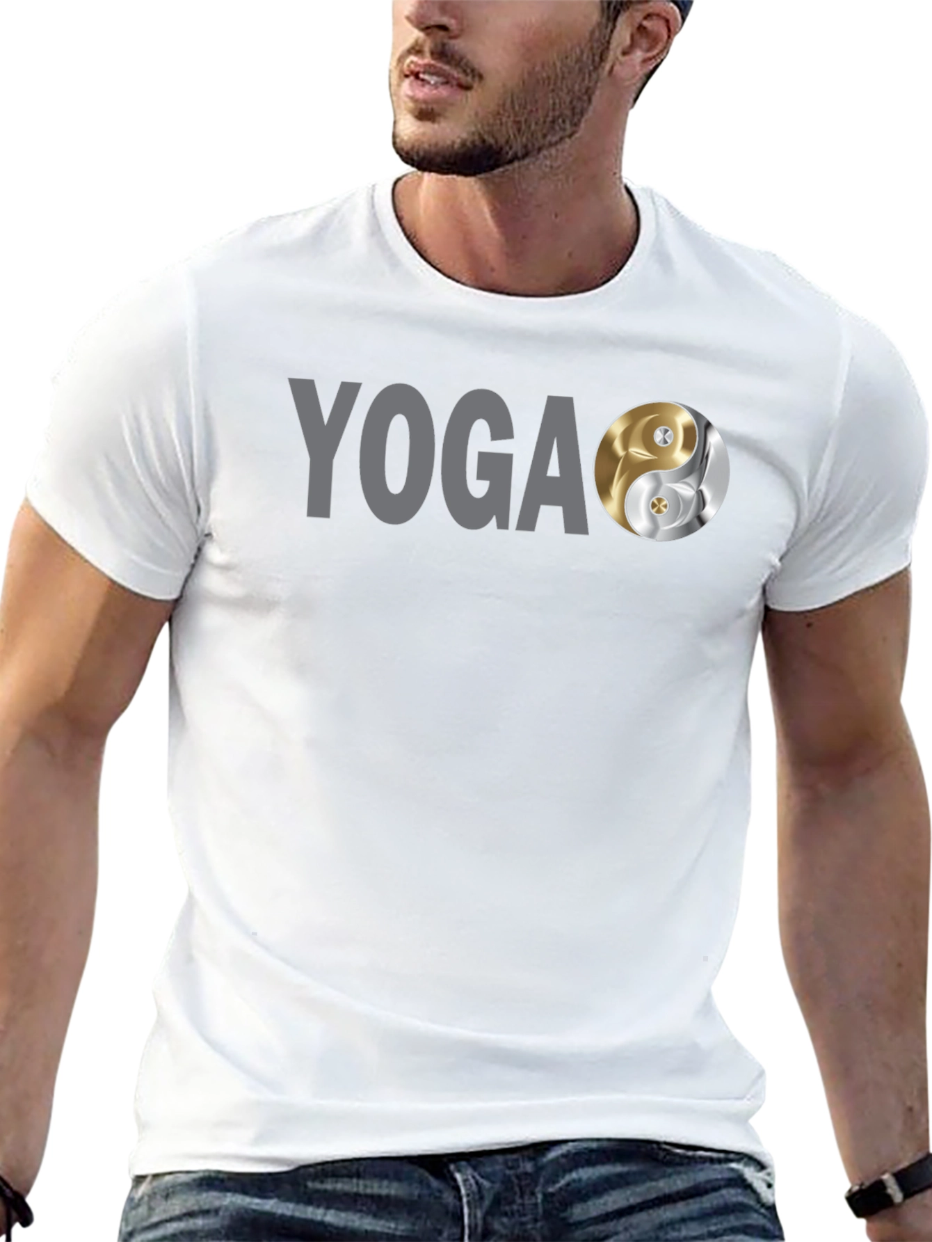 Yin Yang Yoga Graphic Tee - Soft Cotton Blend