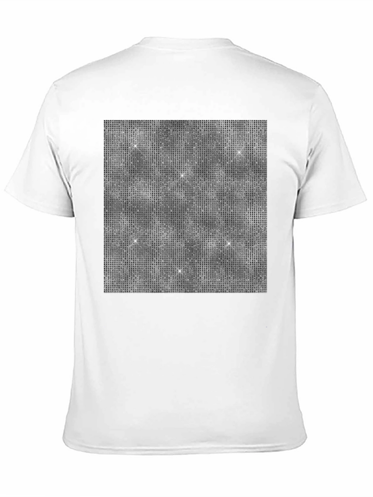 Glitter Grid Mens Black T-Shirt