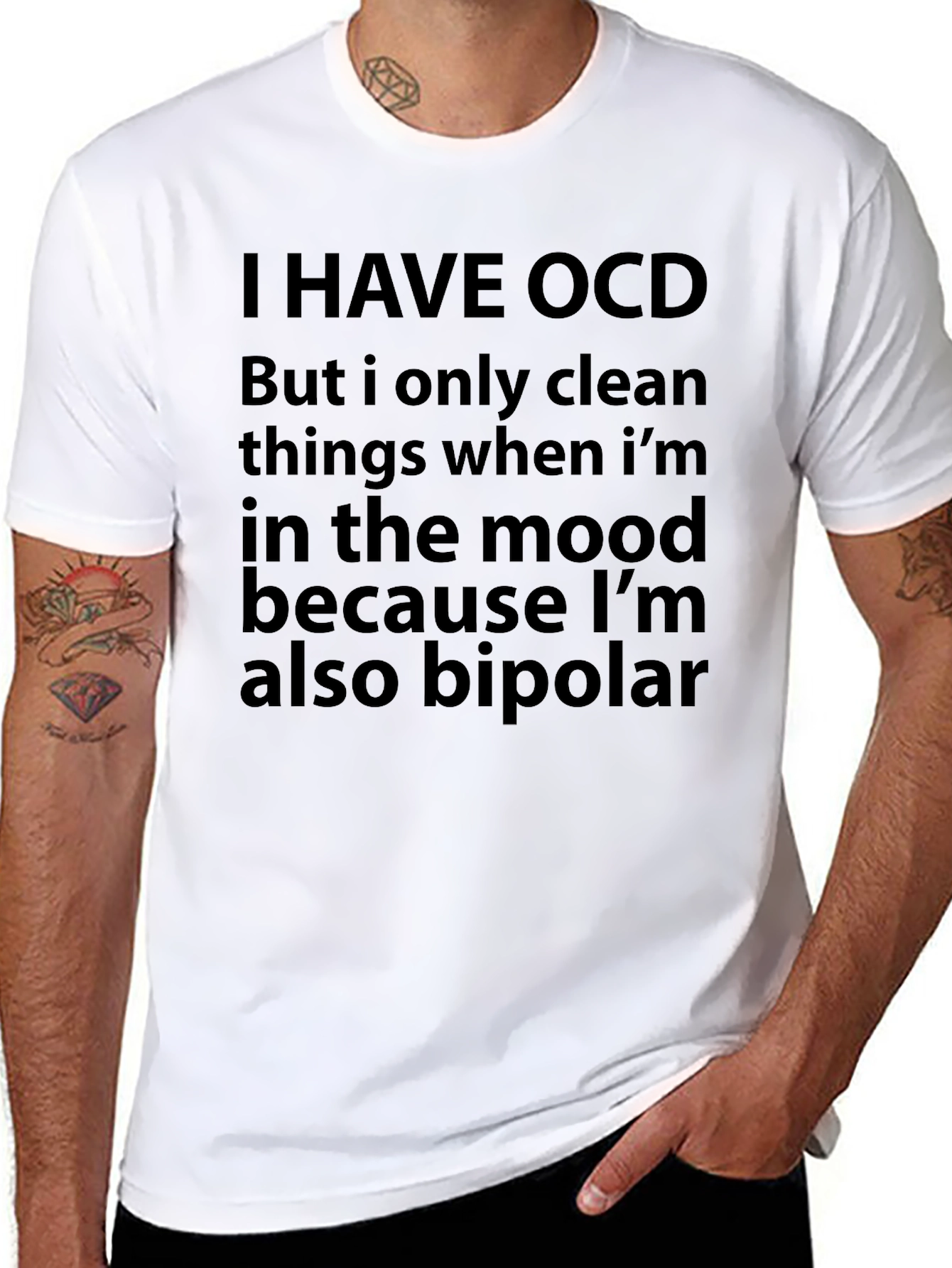 Funny OCD Bipolar T-Shirt - Humor Sarcastic Tee
