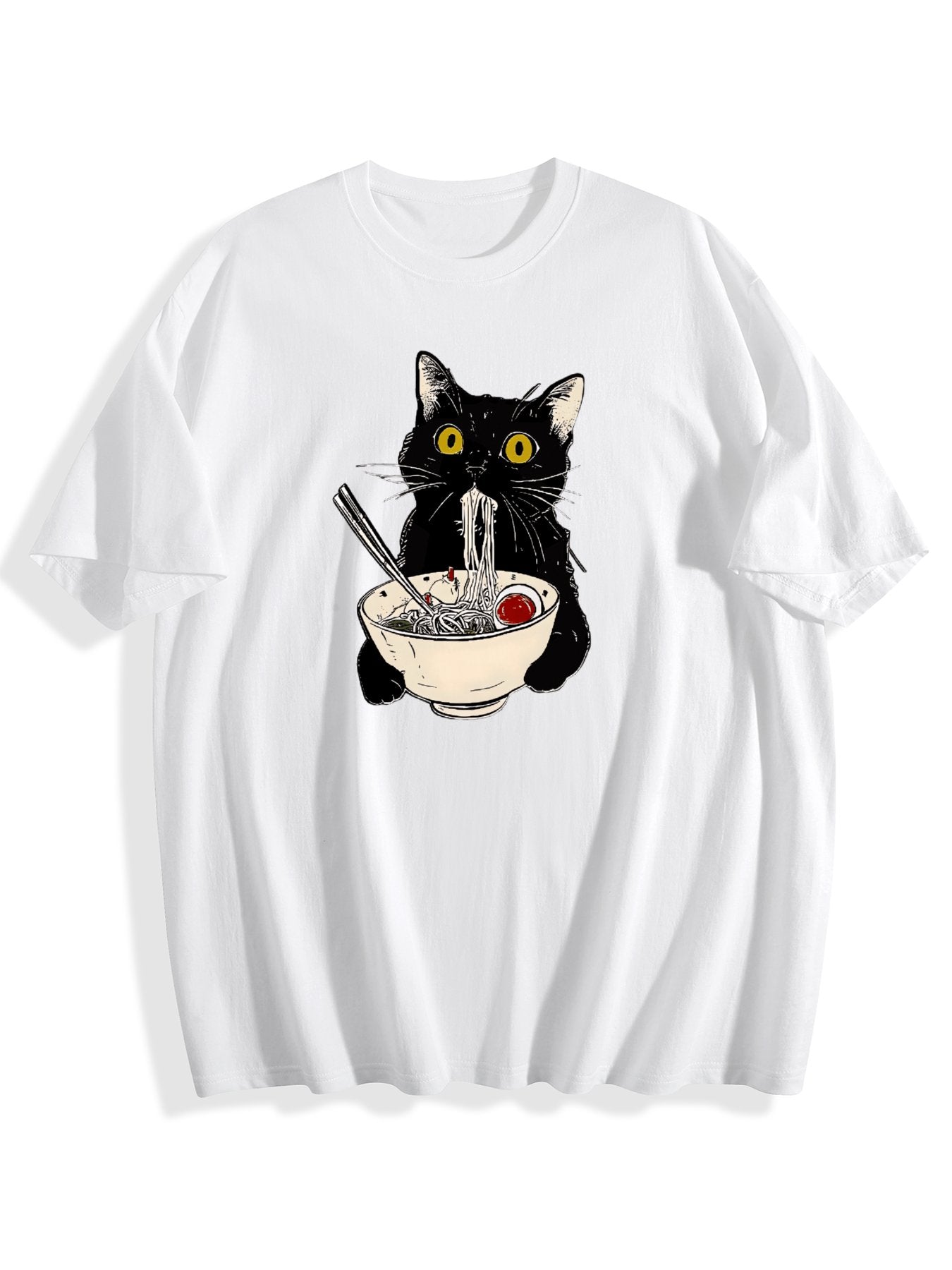 T-shirt Ramen Cat Vintage Wash Japanese Design T-Shirt