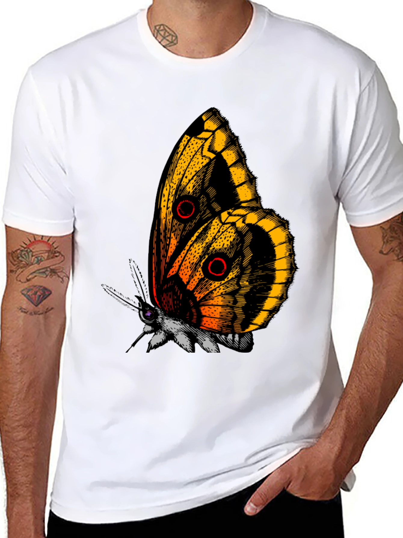 Butterfly Graphic T-Shirt - Unique Insect Design