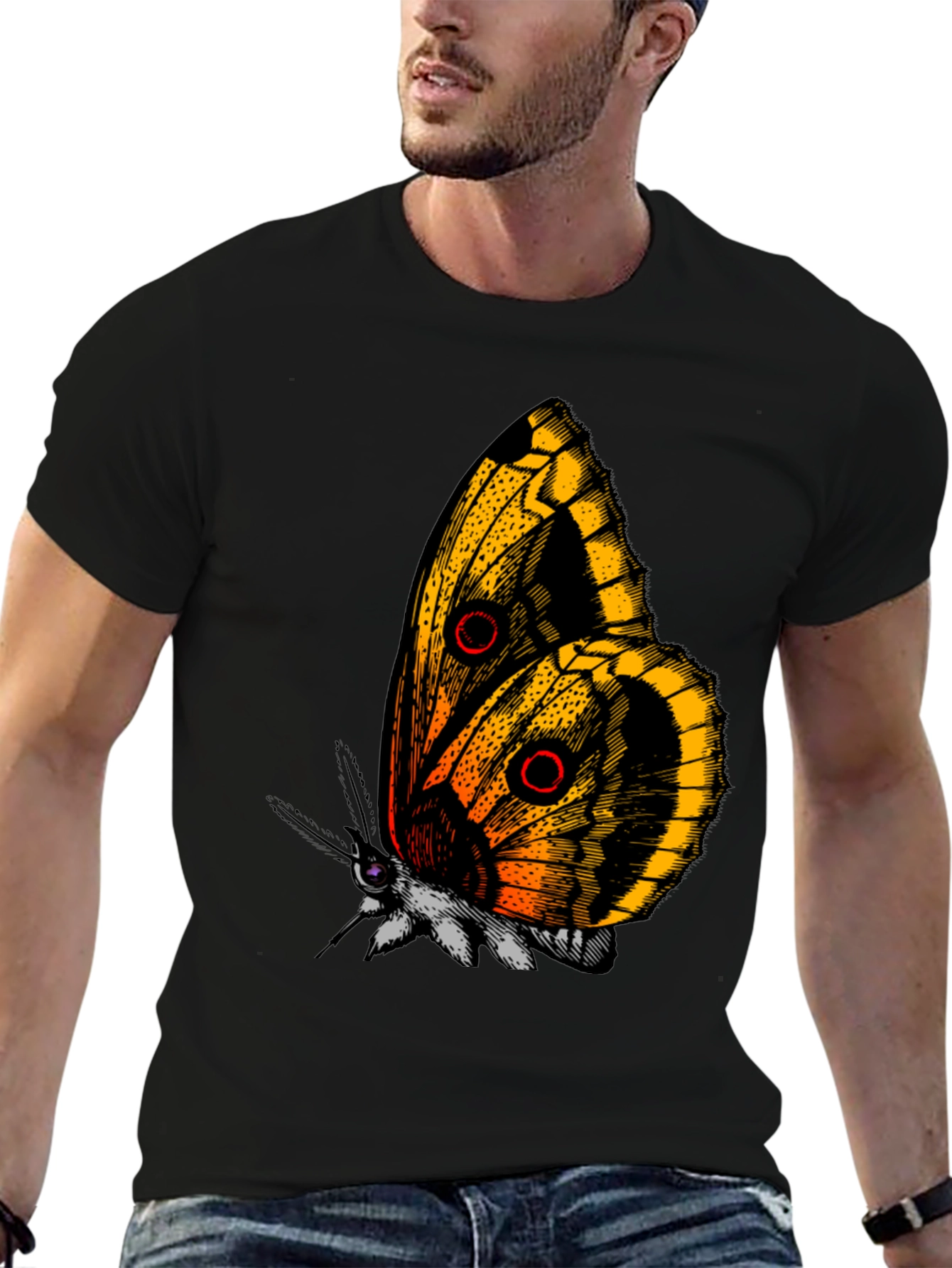 Butterfly Graphic T-Shirt - Unique Insect Design