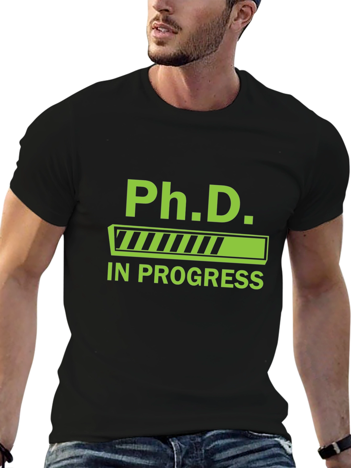 Ph.D. In Progress Graphic Tee - Black