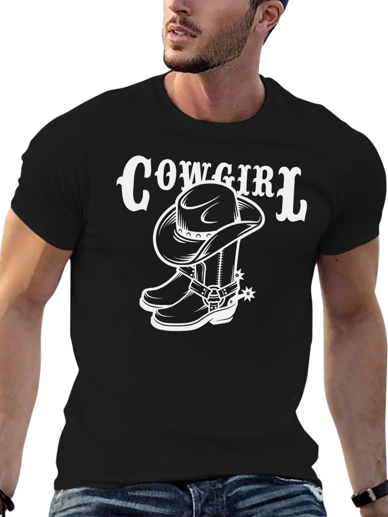 Cowgirl Boots & Hat Graphic Tee - Western Style