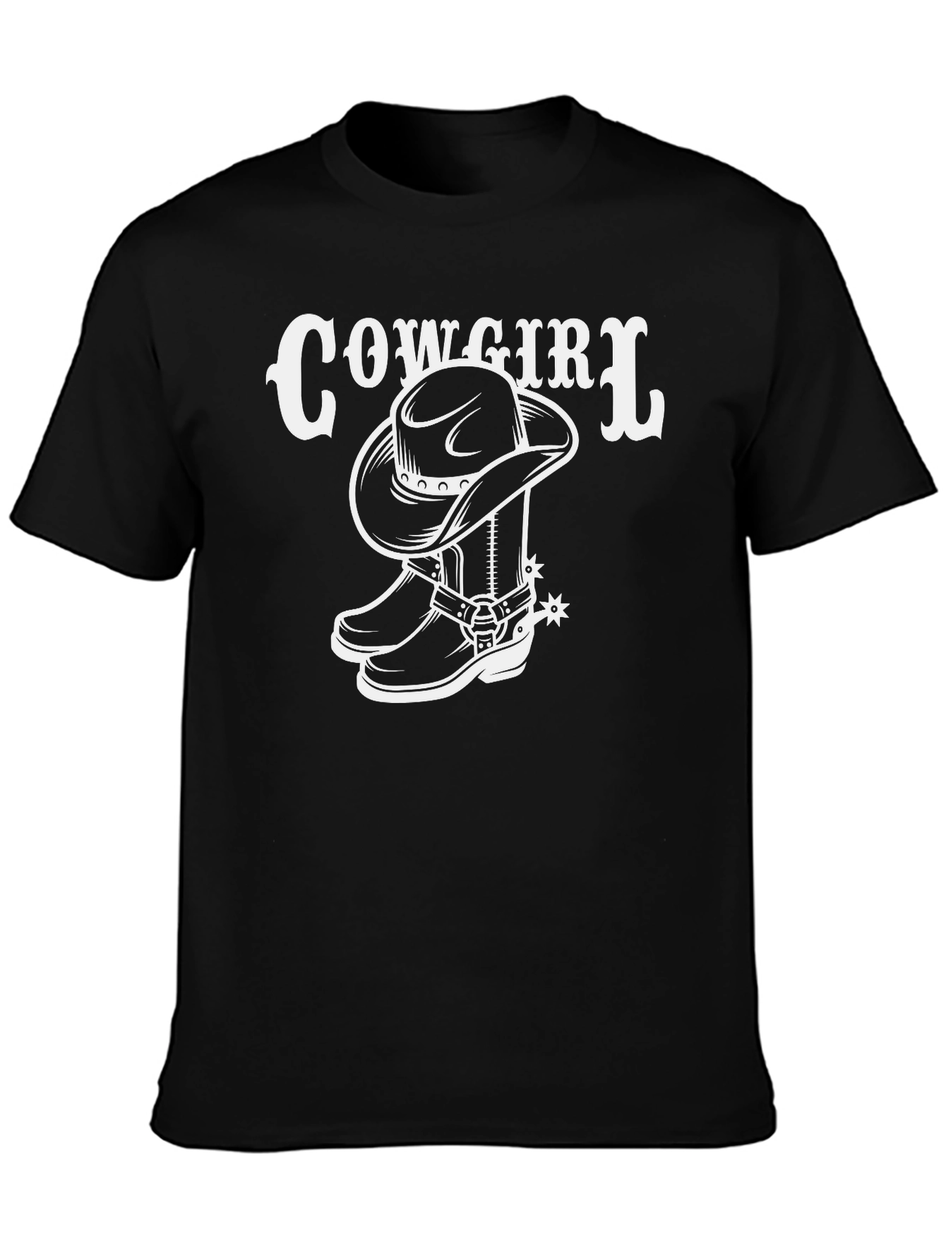 Cowgirl Boots & Hat Graphic Tee - Western Style