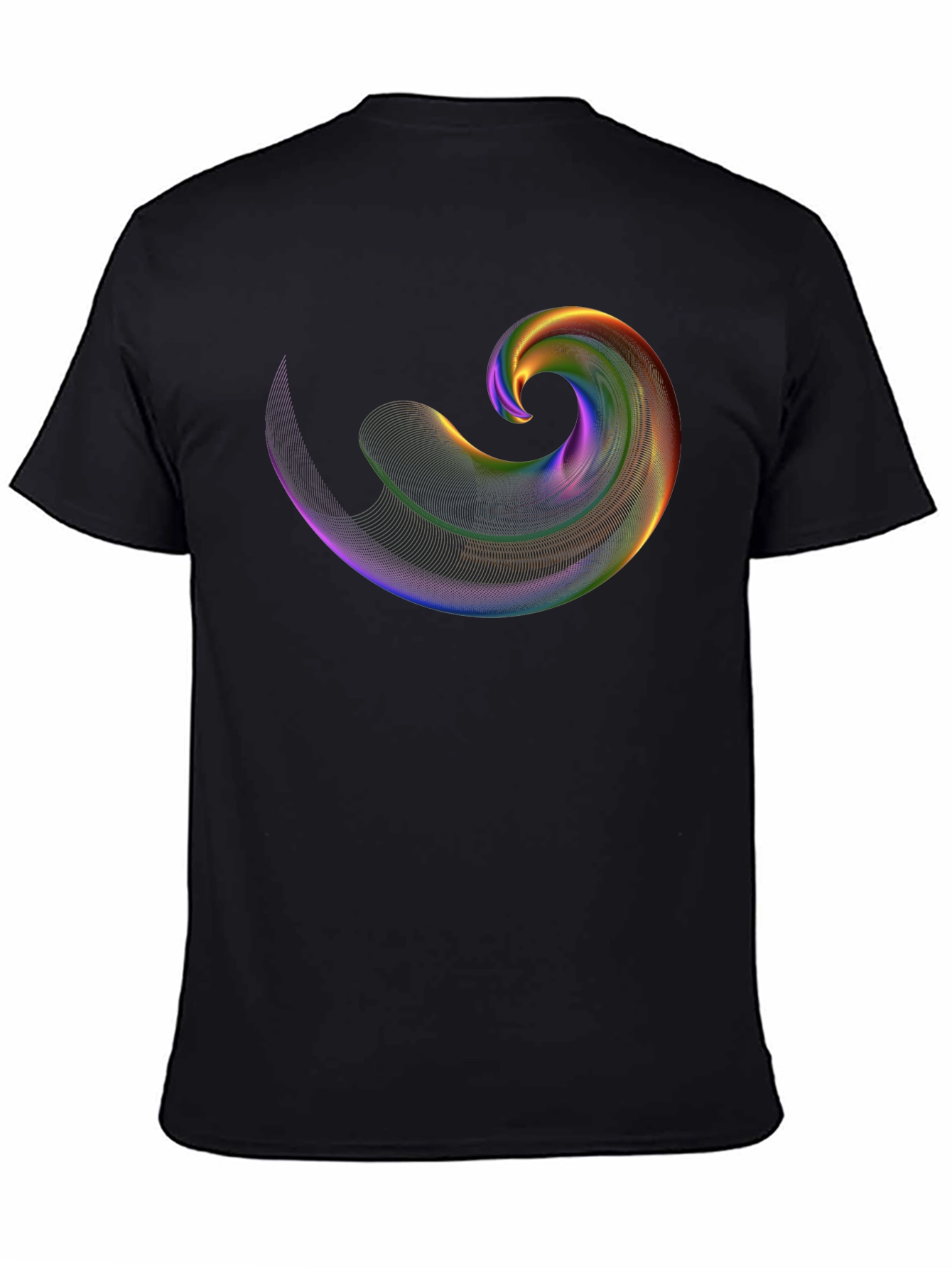 Abstract Swirl Graphic Tee - Mens Black T-Shirt