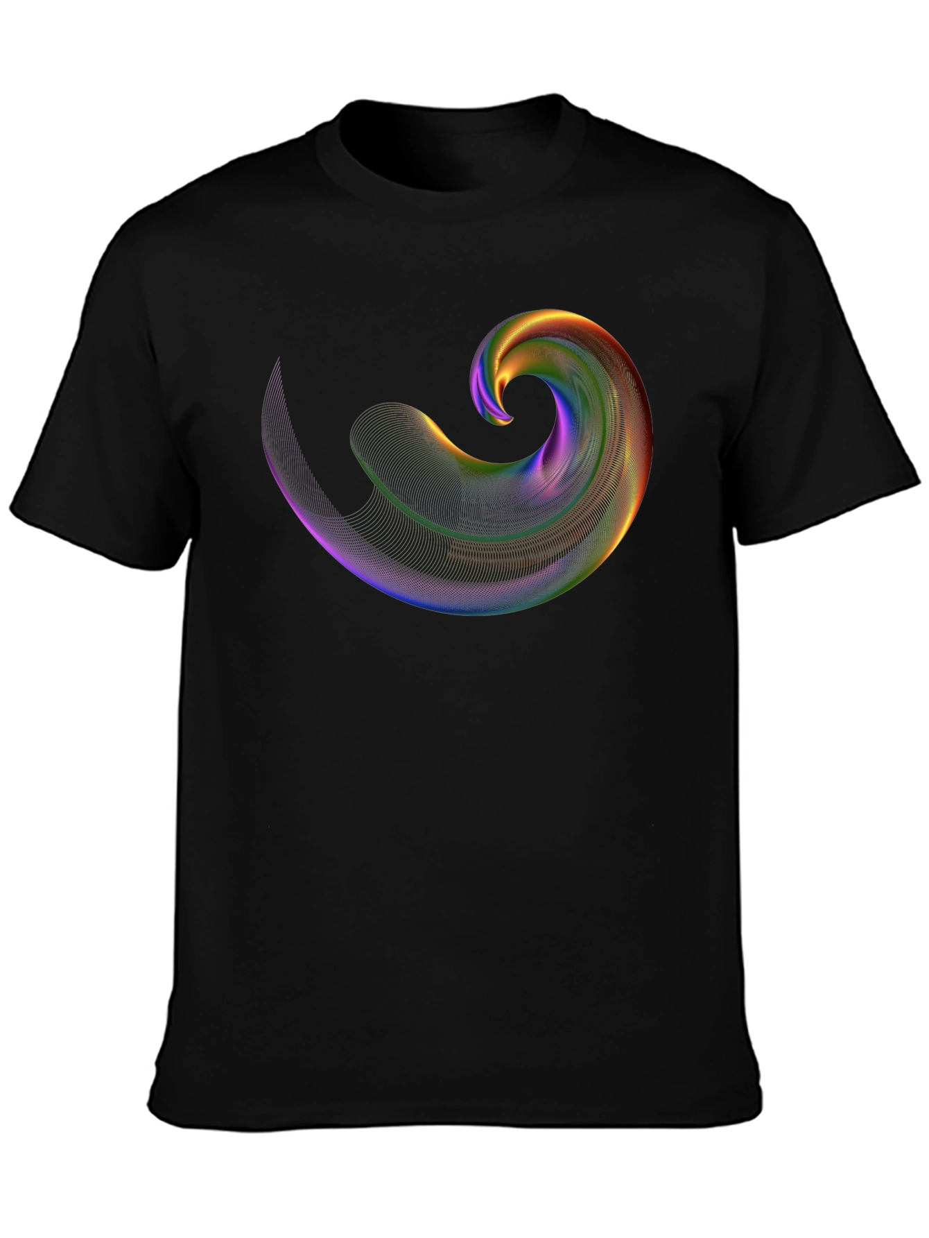 Abstract Swirl Graphic Tee - Mens Black T-Shirt