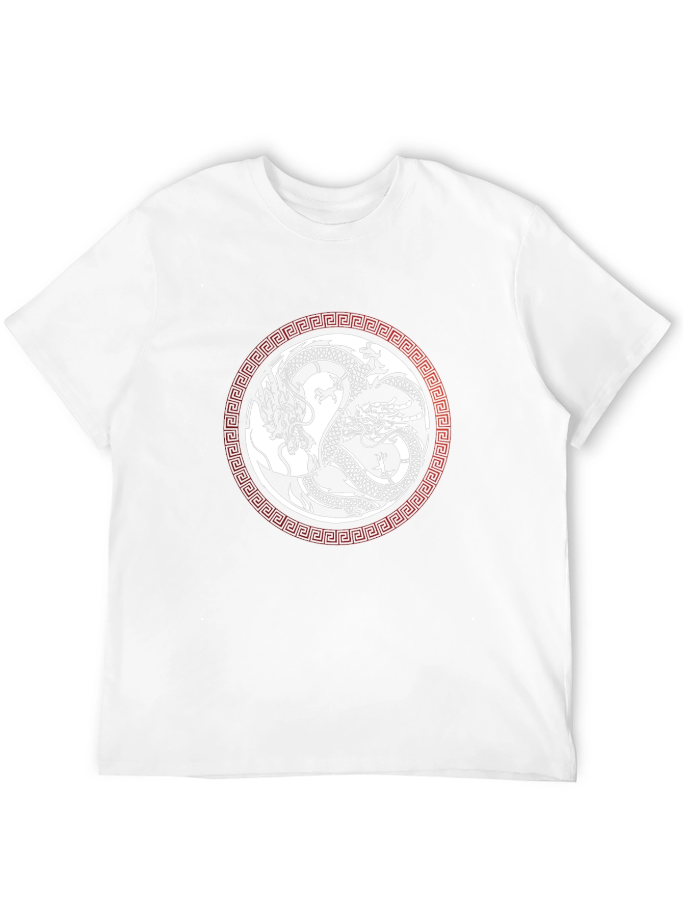 Yin Yang Dragons Graphic Tee - Black