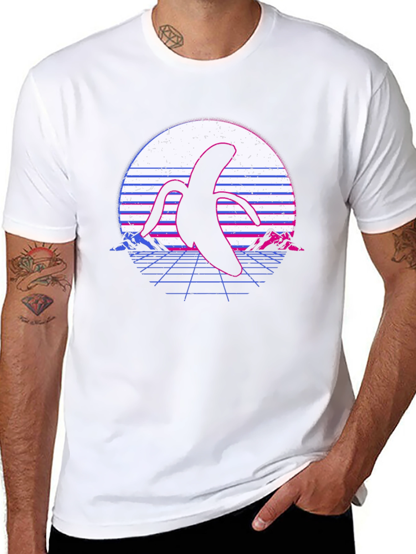 Retro Banana T-Shirt - Synthwave Design