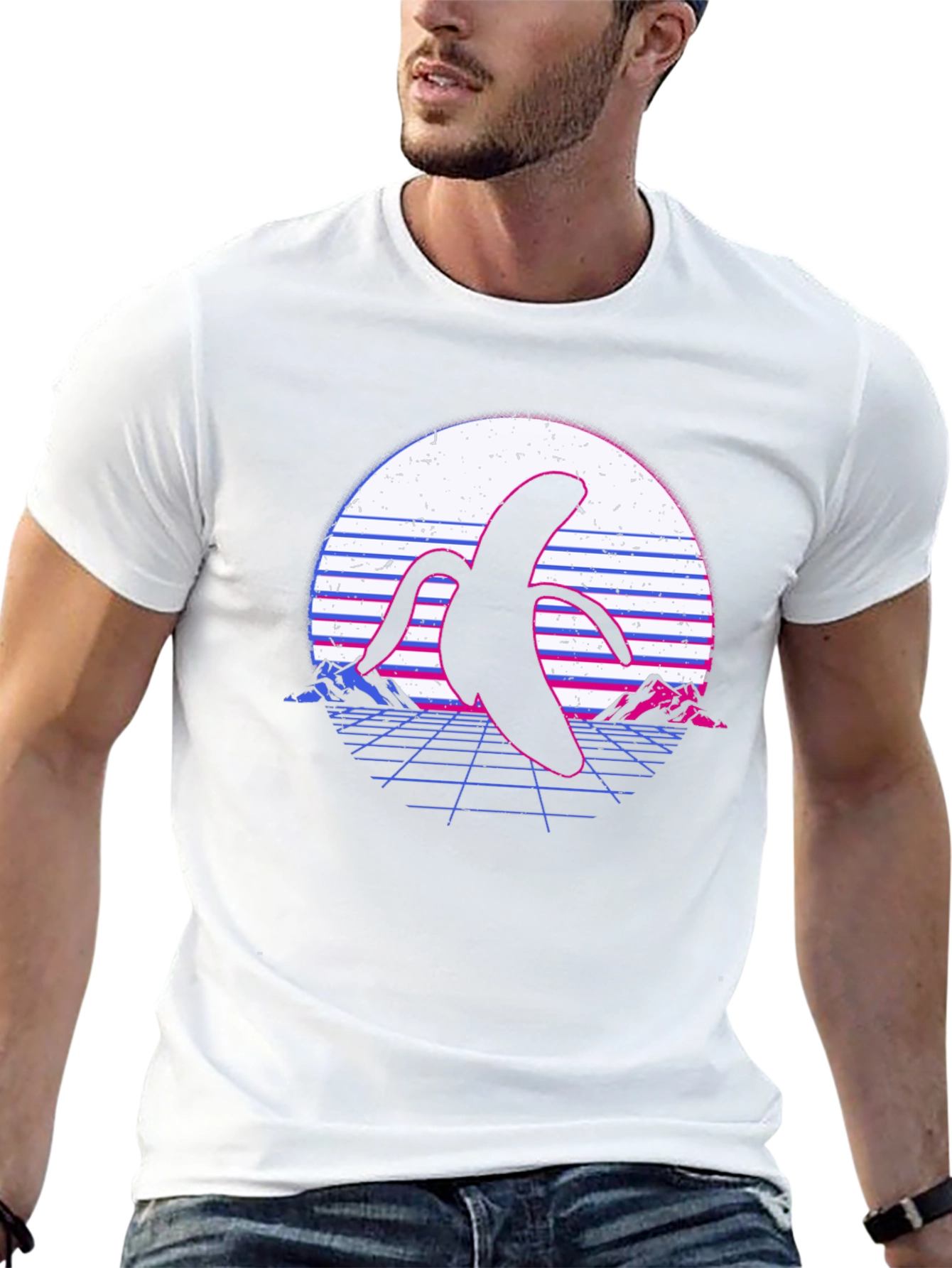 Retro Banana T-Shirt - Synthwave Design