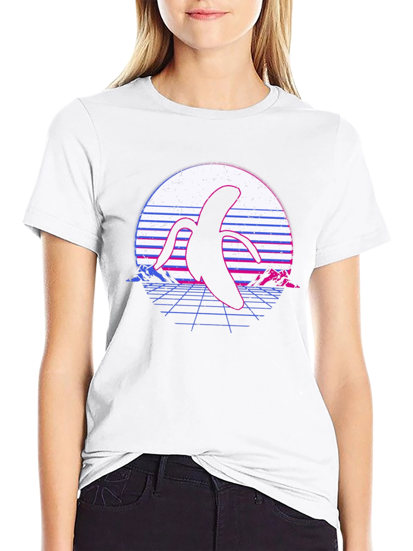 Retro Banana T-Shirt - Synthwave Design