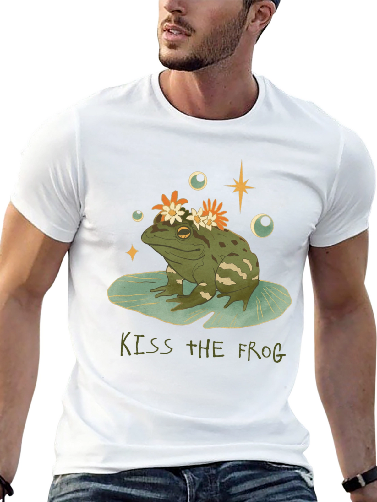 Kiss the Frog Graphic Tee - Quirky Casual Wear