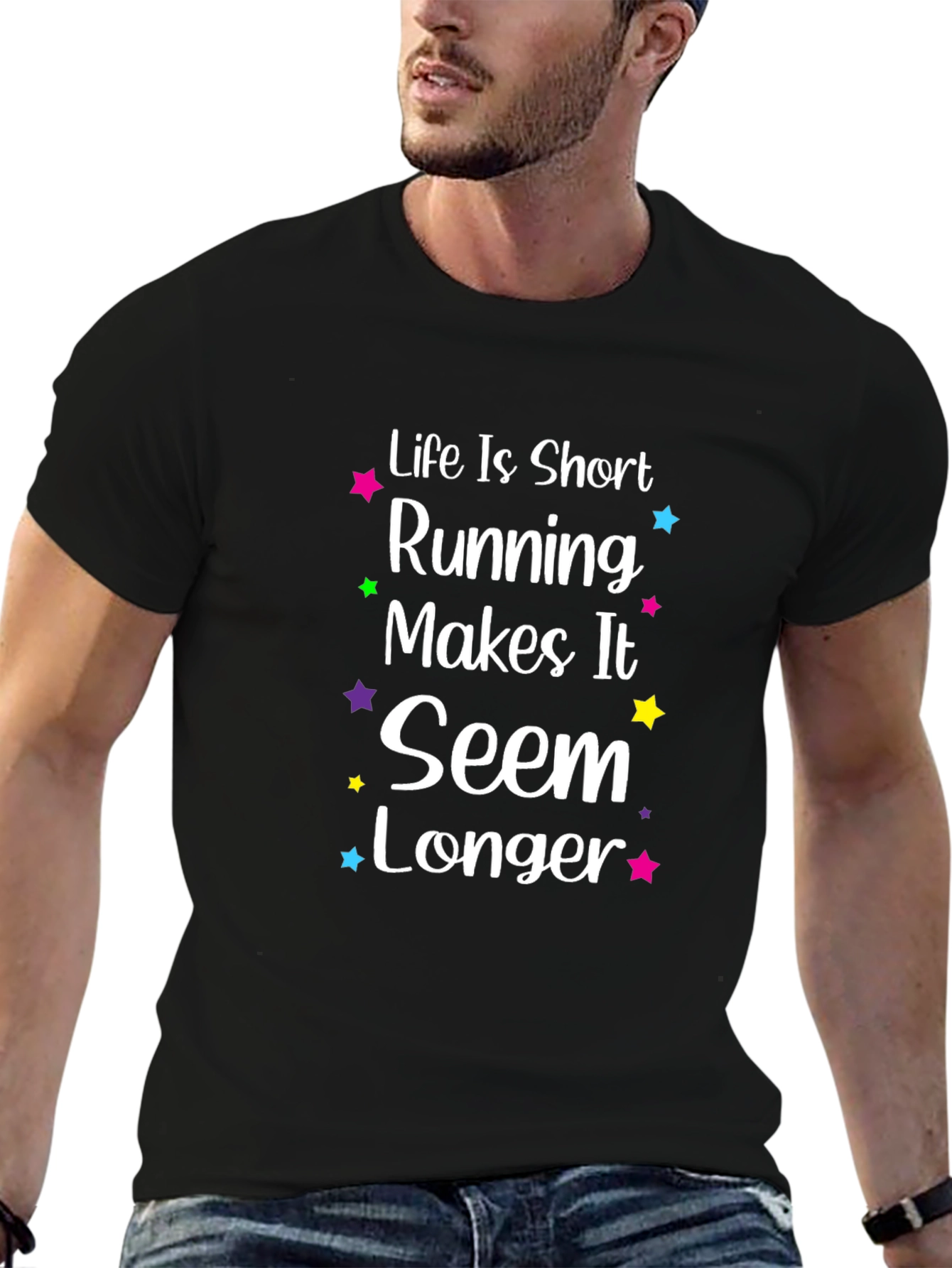 Running Makes It Seem Longer Graphic T-Shirt