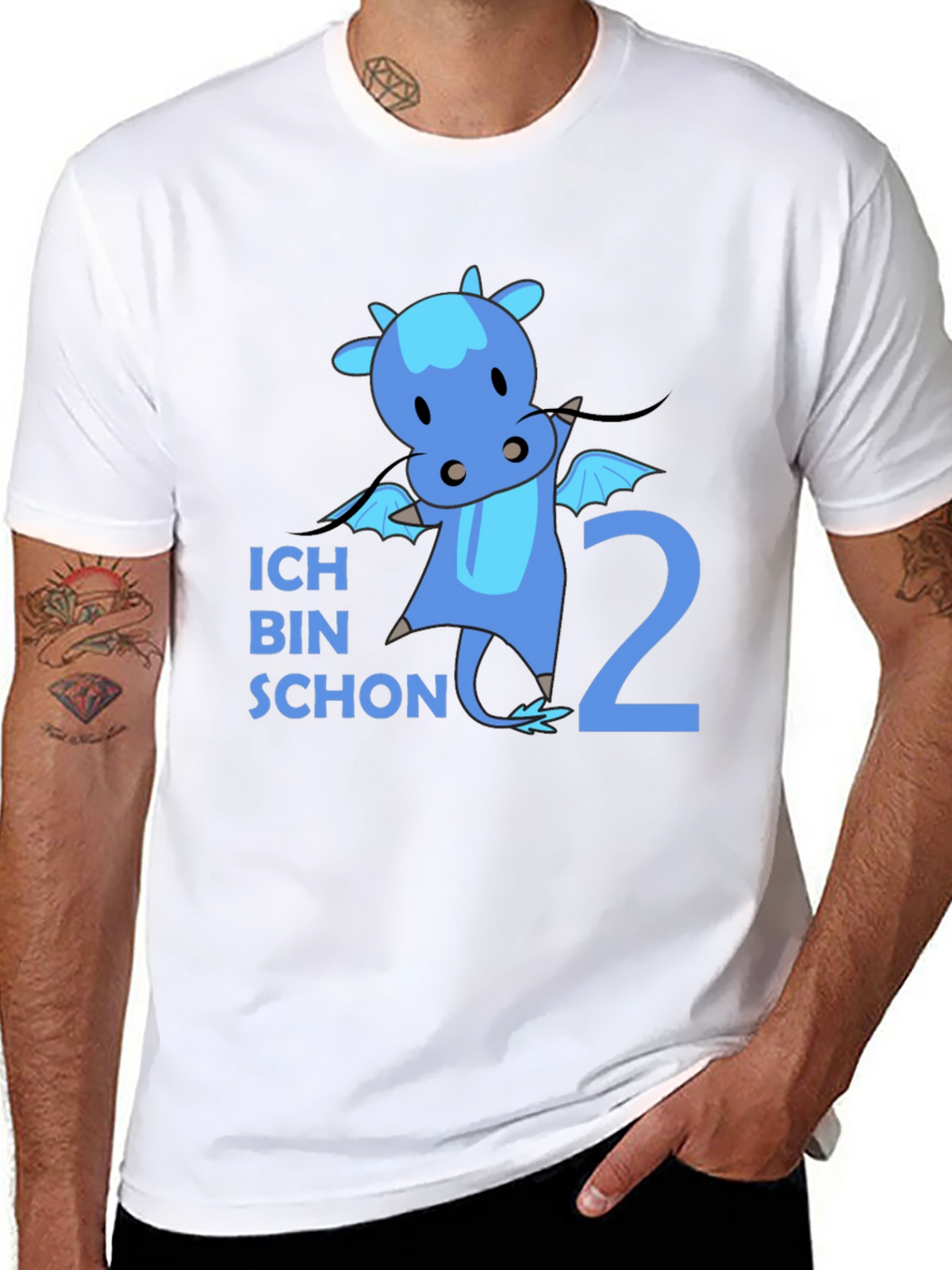Ich Bin Schon 2 Dragon Black T-Shirt