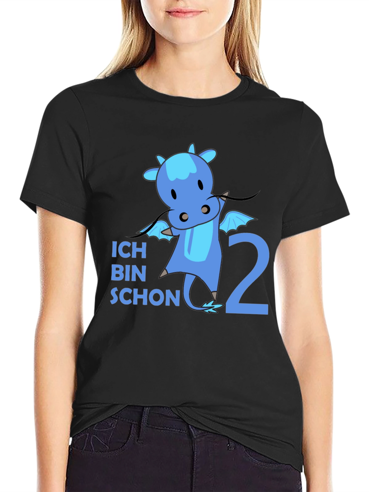 Ich Bin Schon 2 Dragon Black T-Shirt