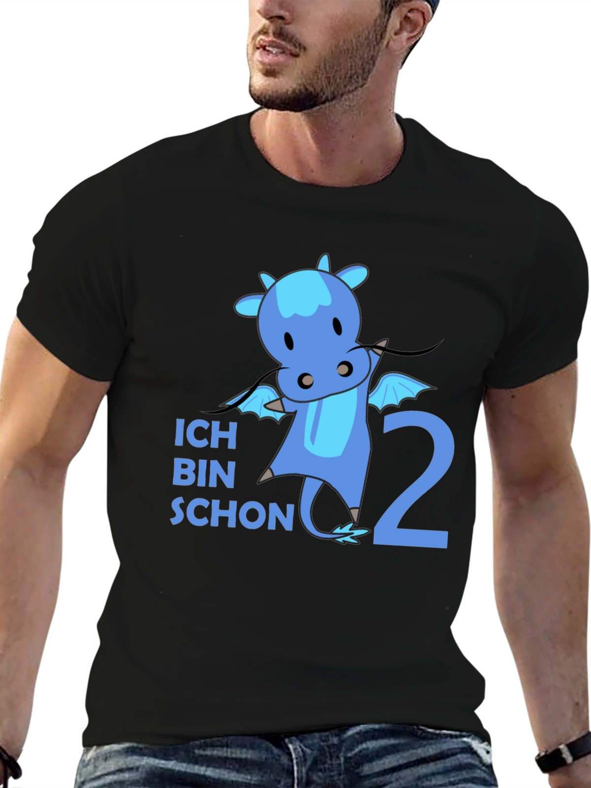Ich Bin Schon 2 Dragon Black T-Shirt