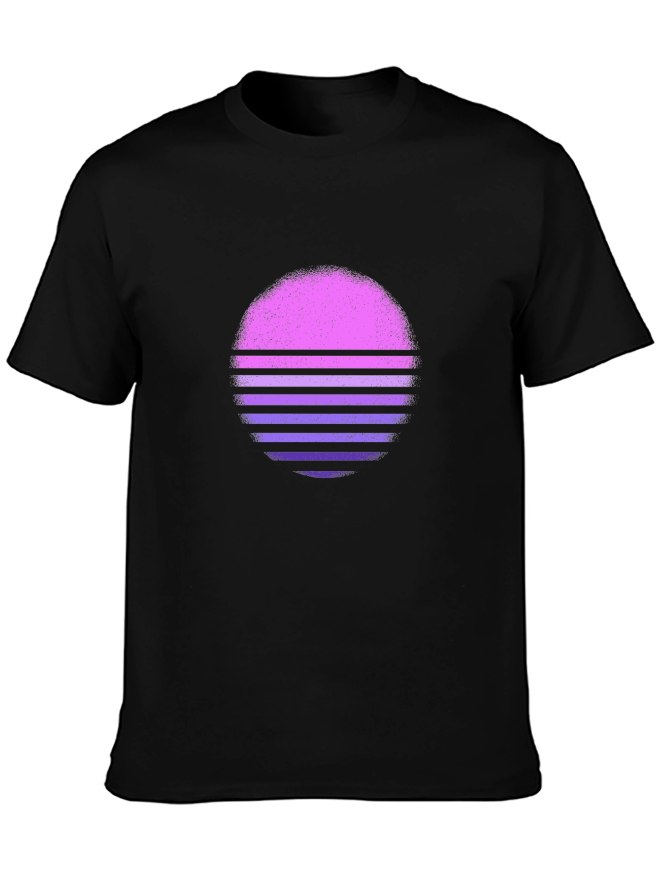 Retro Sunset Graphic Tee - Black T-Shirt