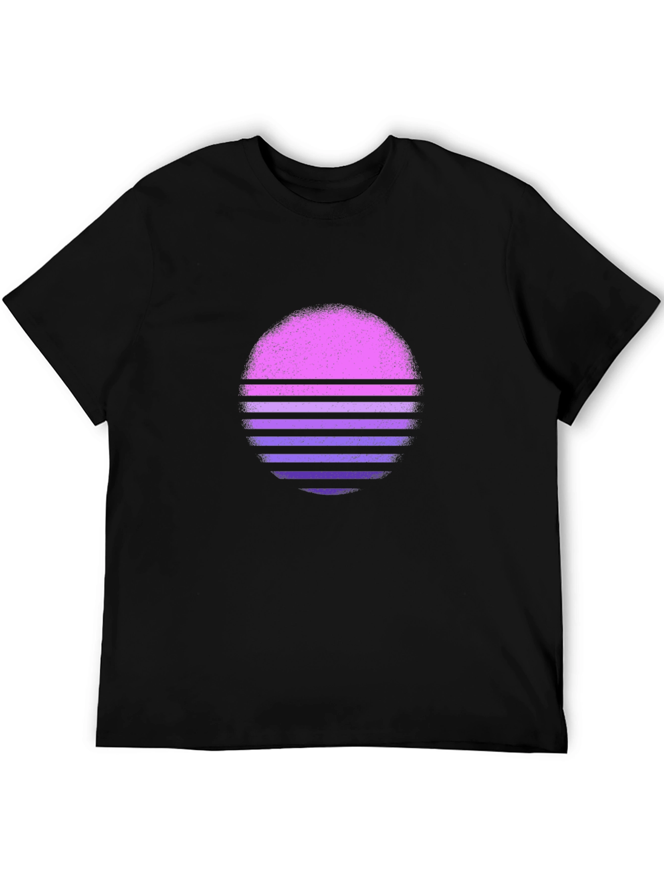 Retro Sunset Graphic Tee - Black T-Shirt