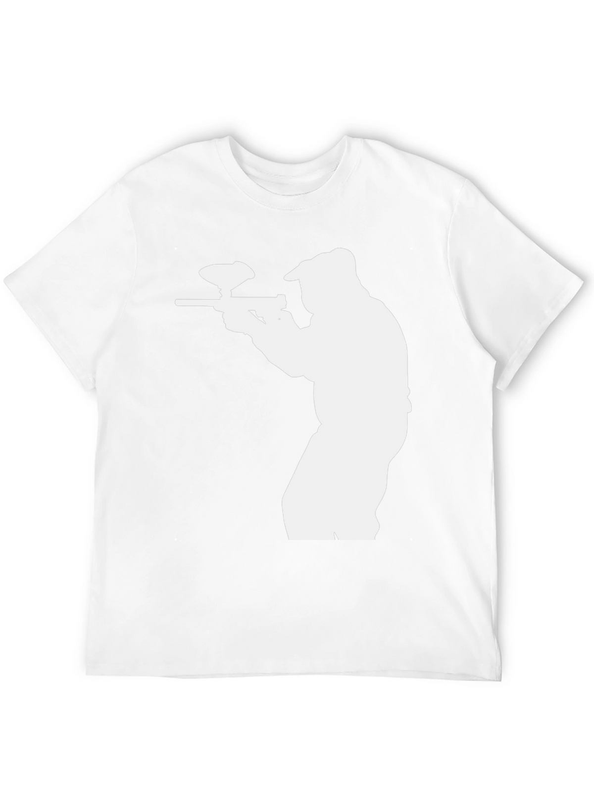 Paintball Player Graphic T-Shirt - Black Cotton