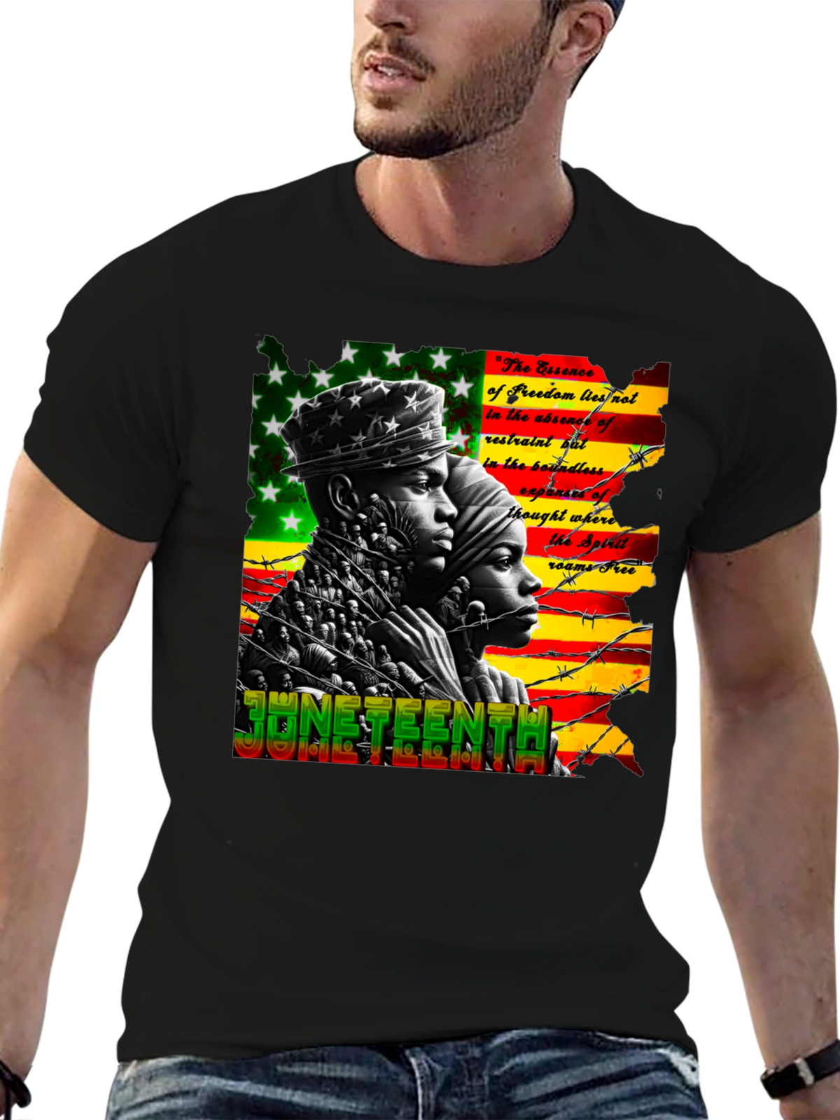 Juneteenth Freedom Essence Graphic T-Shirt