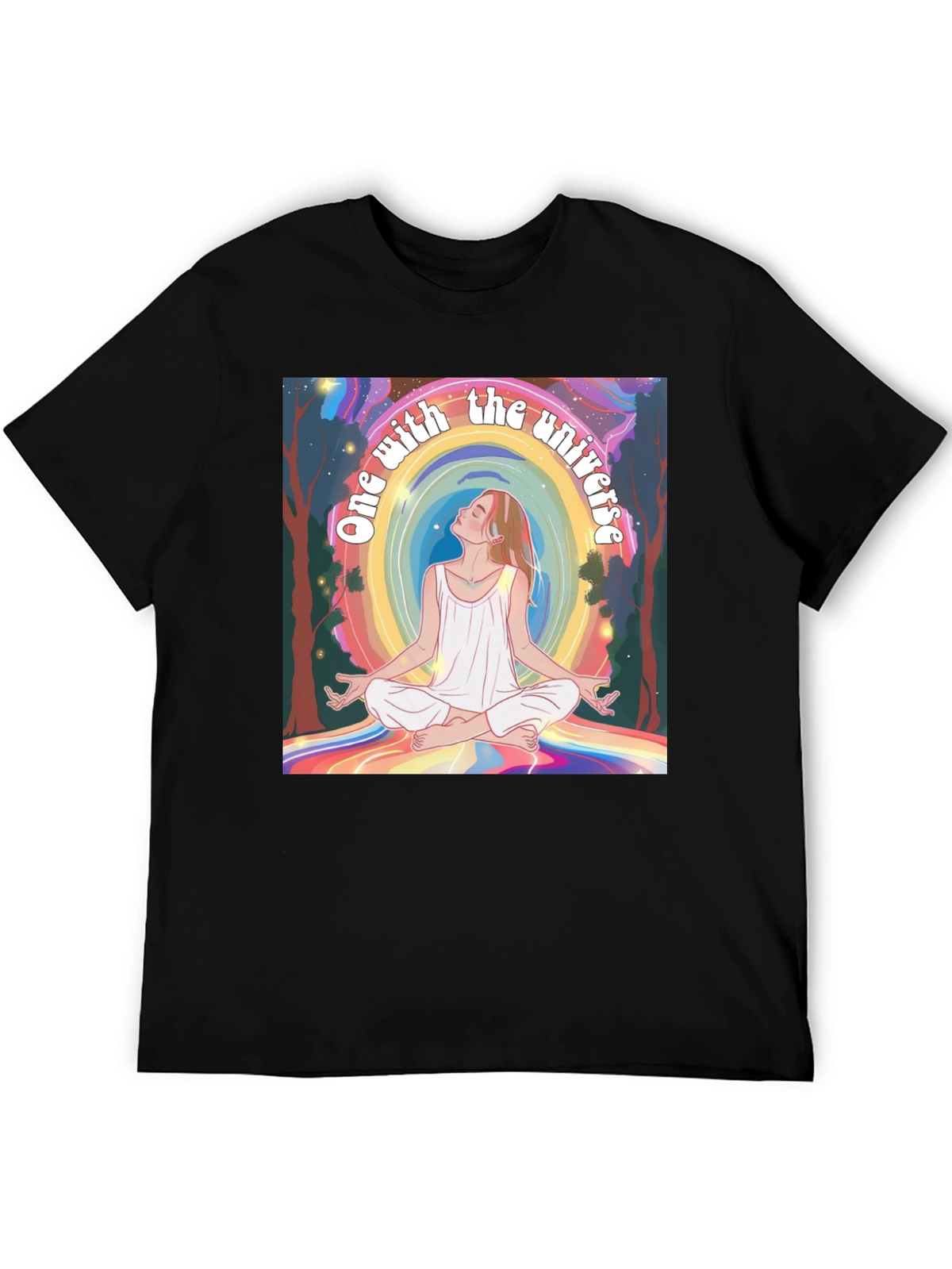 One With the Universe Graphic Tee - Black