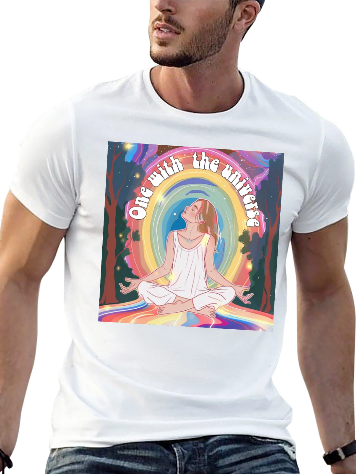 One With the Universe Graphic Tee - Black