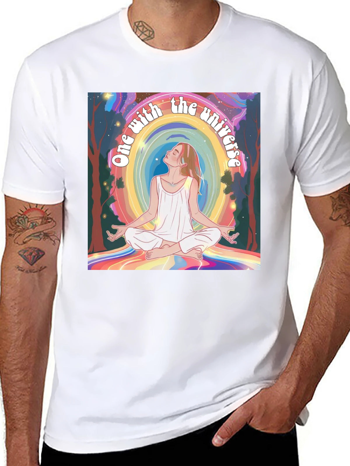 One With the Universe Graphic Tee - Black