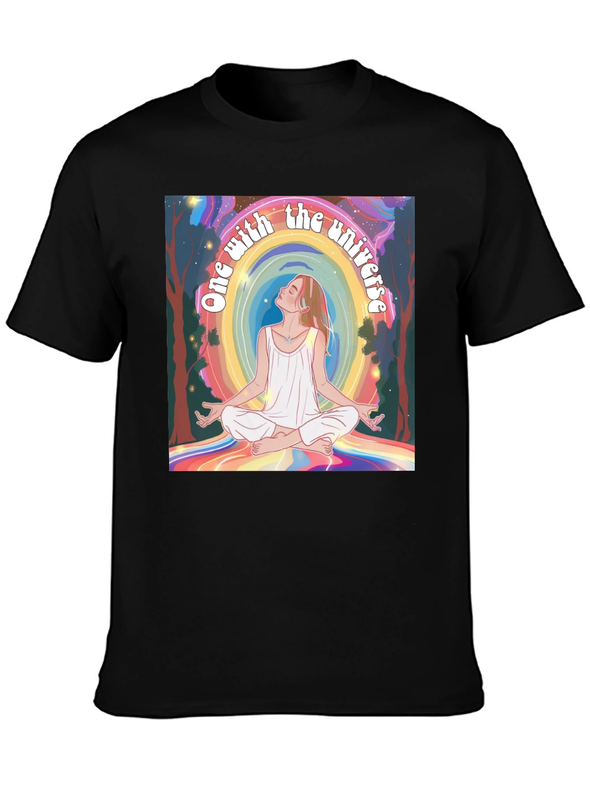 One With the Universe Graphic Tee - Black