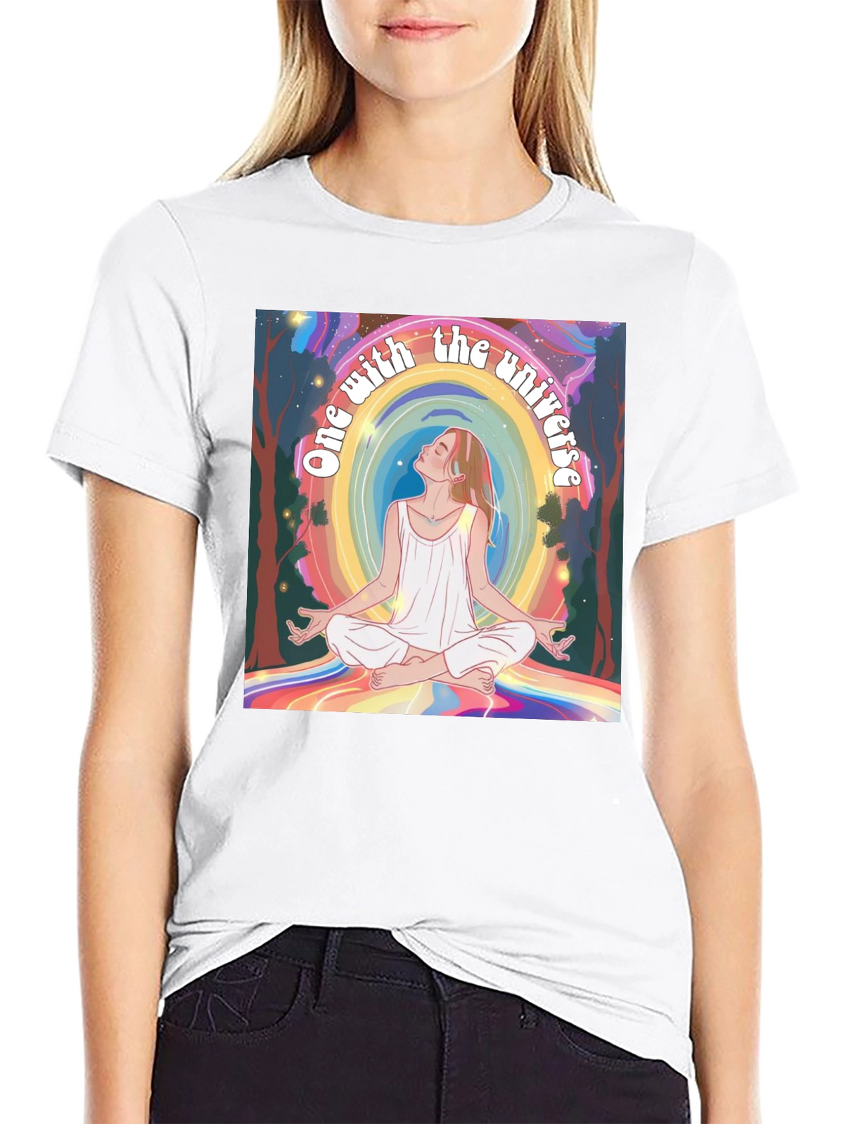 One With the Universe Graphic Tee - Black
