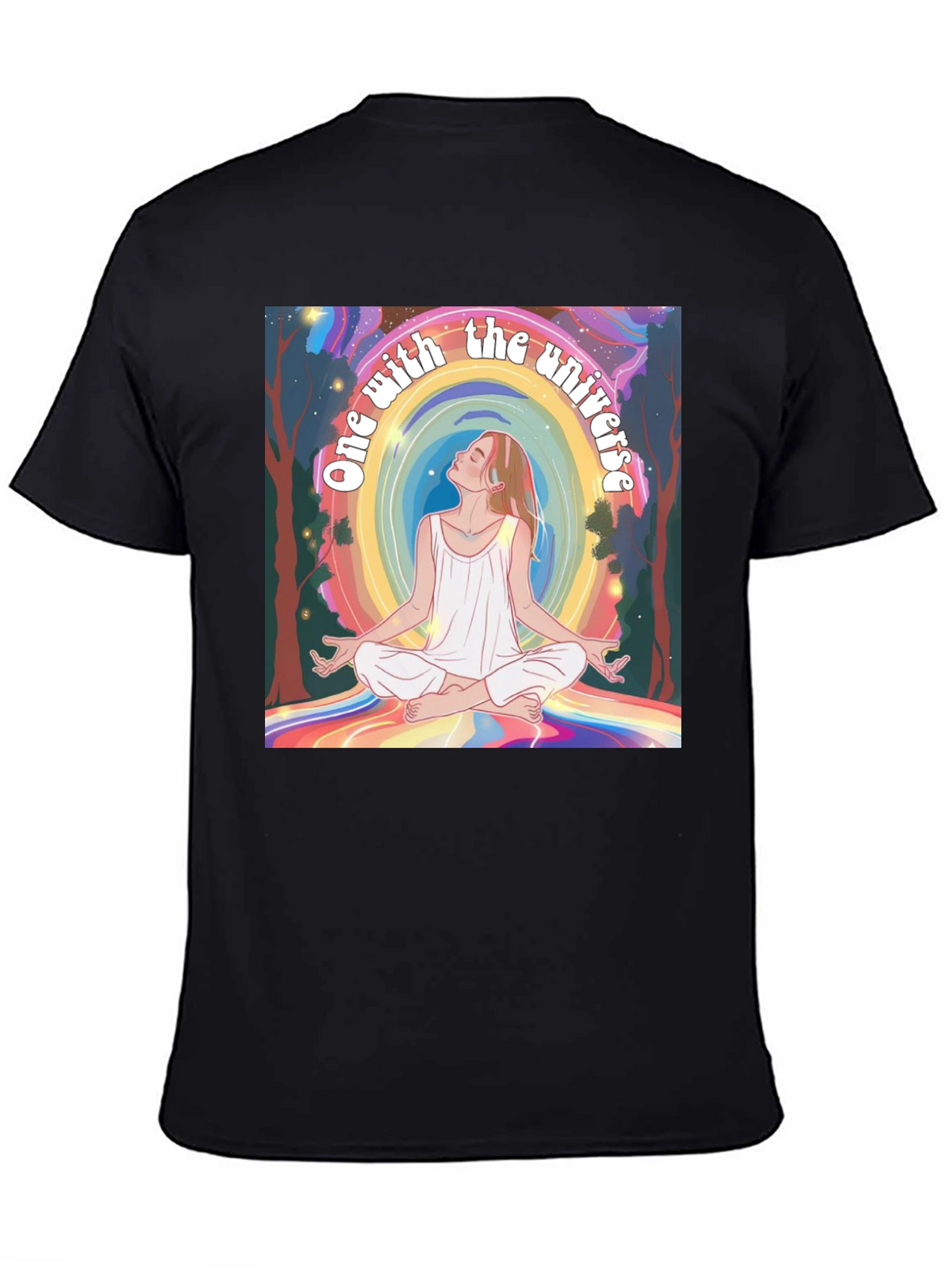 One With the Universe Graphic Tee - Black
