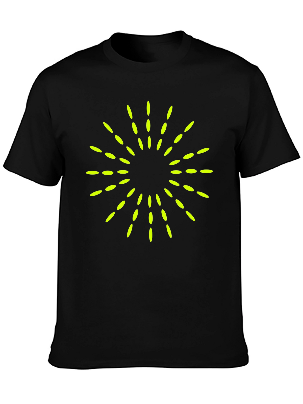 Modern Graphic Tee - Burst Design Black