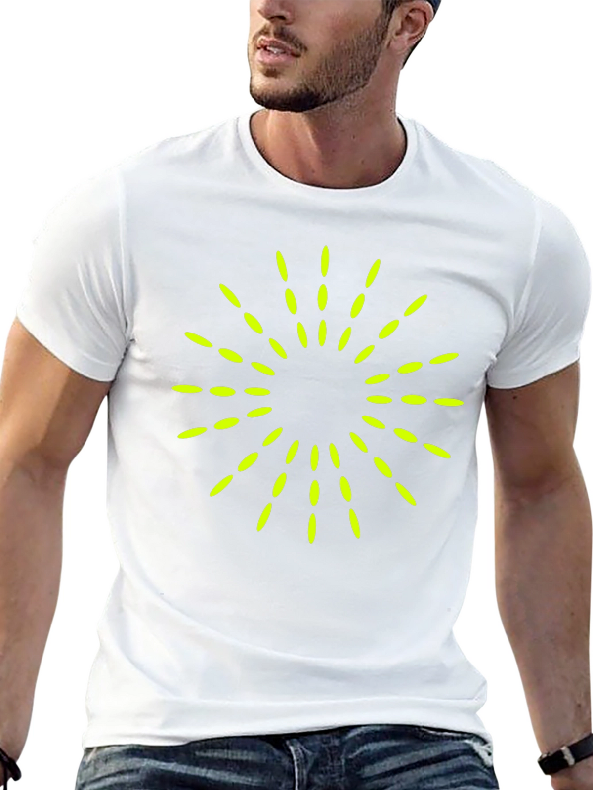 Modern Graphic Tee - Burst Design Black