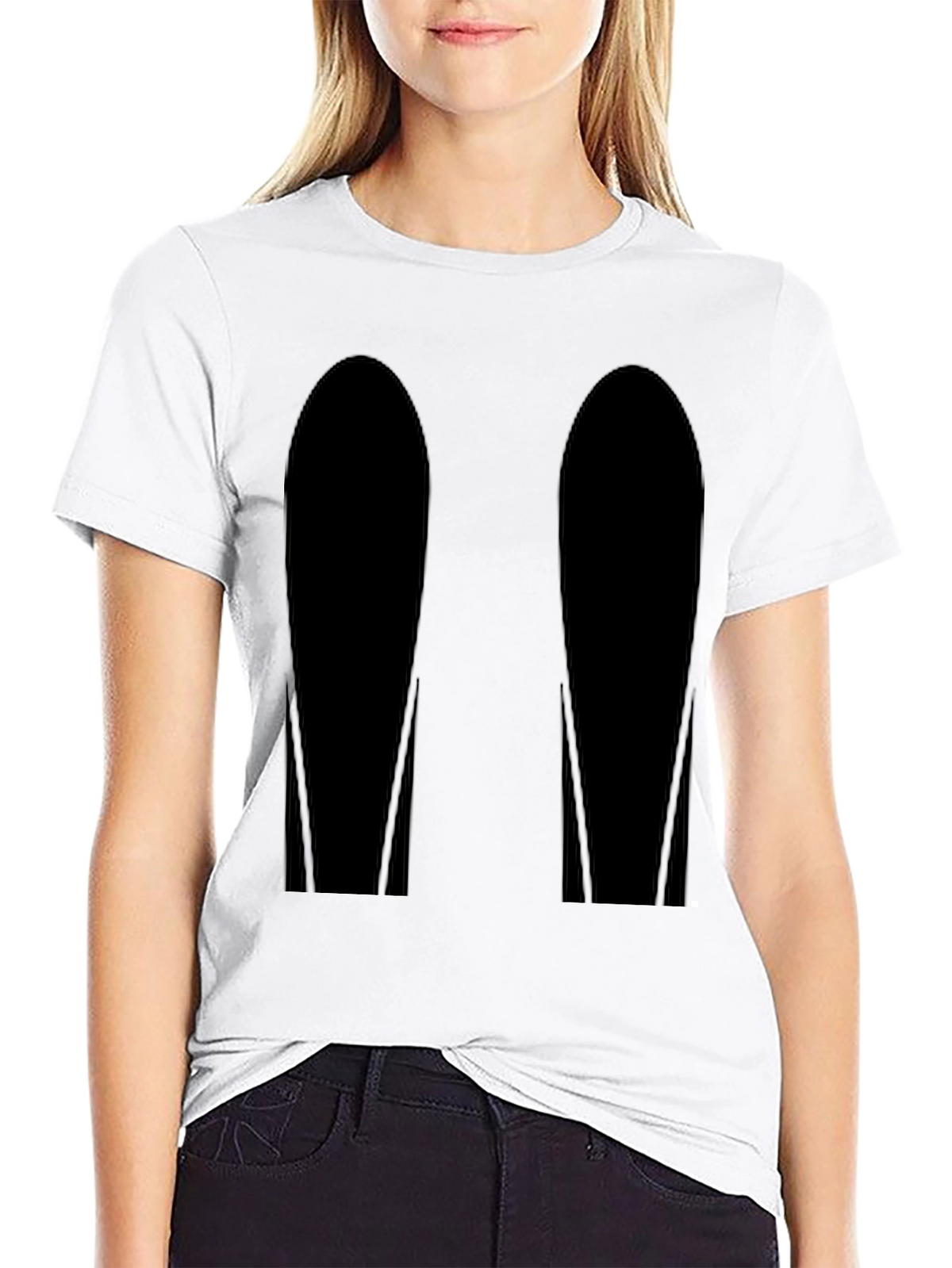 Mens Black Graphic Tee - Abstract Design