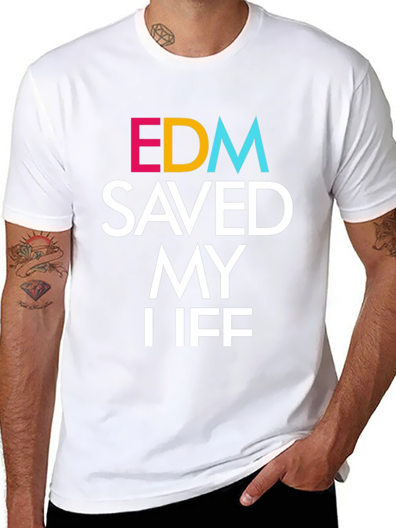 EDM Saved My Iife T-Shirt - Music Lover Tee
