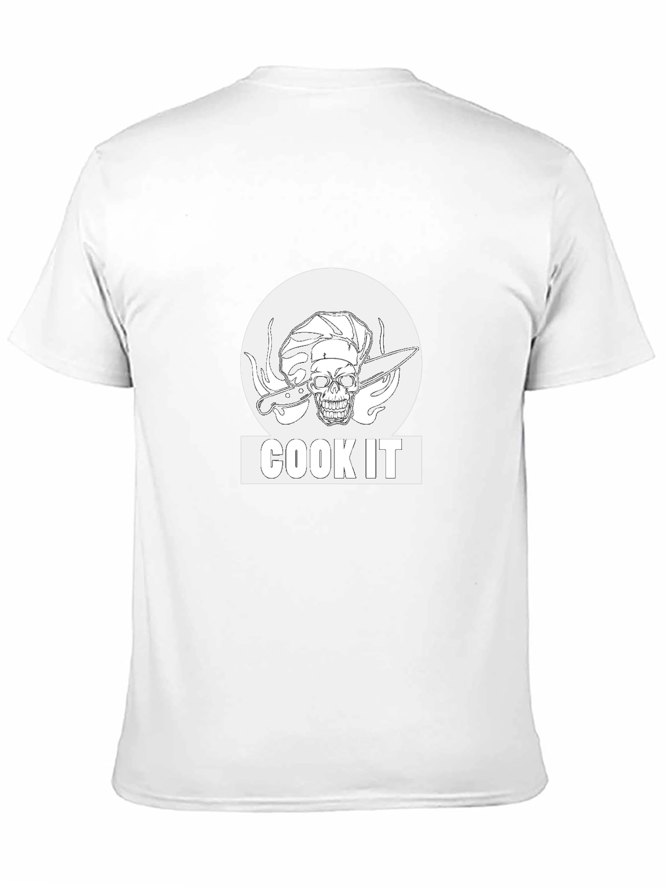 Cook It Skull Chef Black T-Shirt