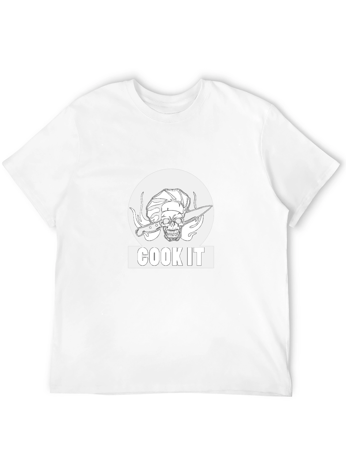 Cook It Skull Chef Black T-Shirt