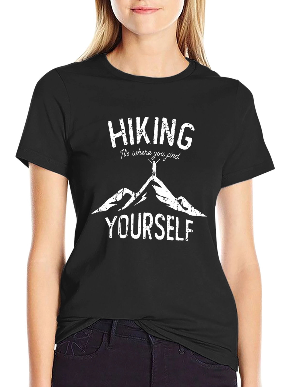 Hiking Find Yourself Graphic Tee - Black