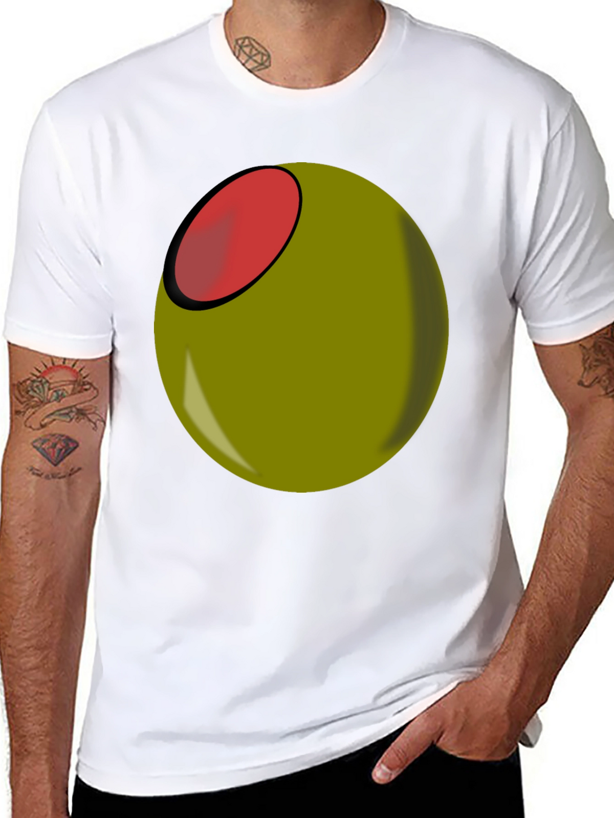 Olive You Funny Graphic T-Shirt