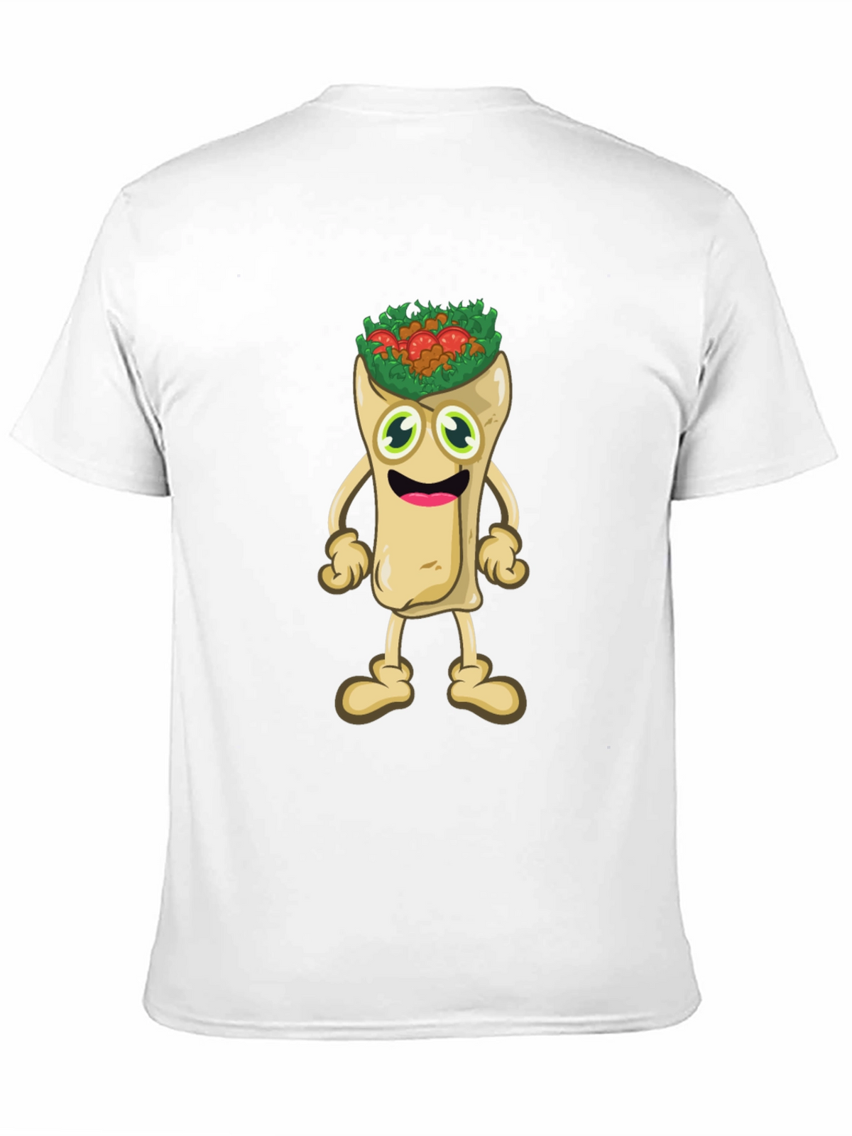 Funny Cartoon Burrito T-Shirt - Black