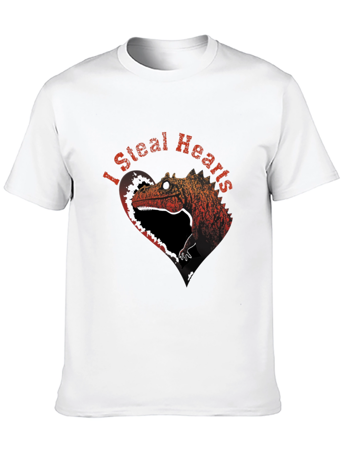 I Steal Hearts T-Shirt - Dinosaur Design