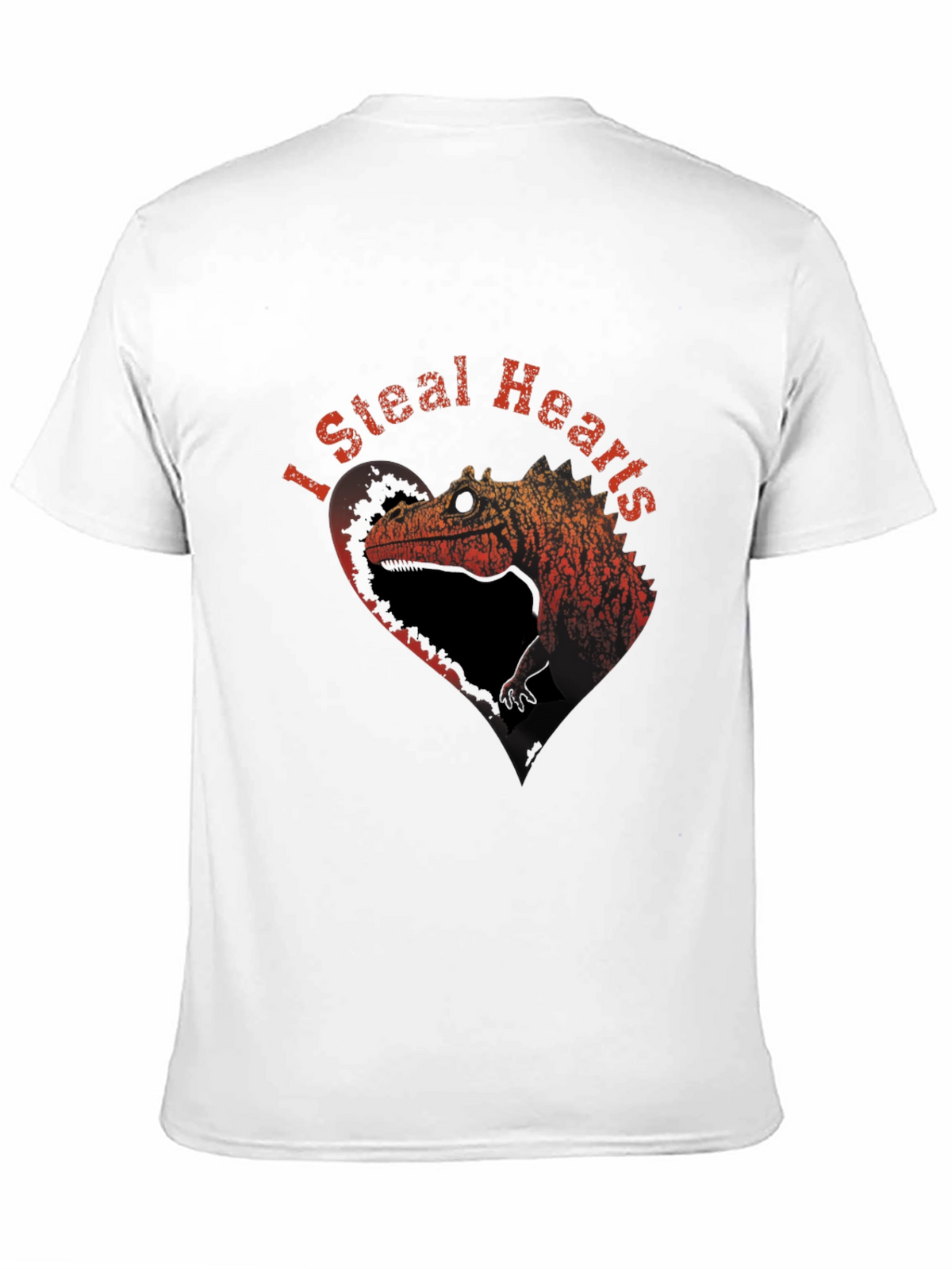 I Steal Hearts T-Shirt - Dinosaur Design