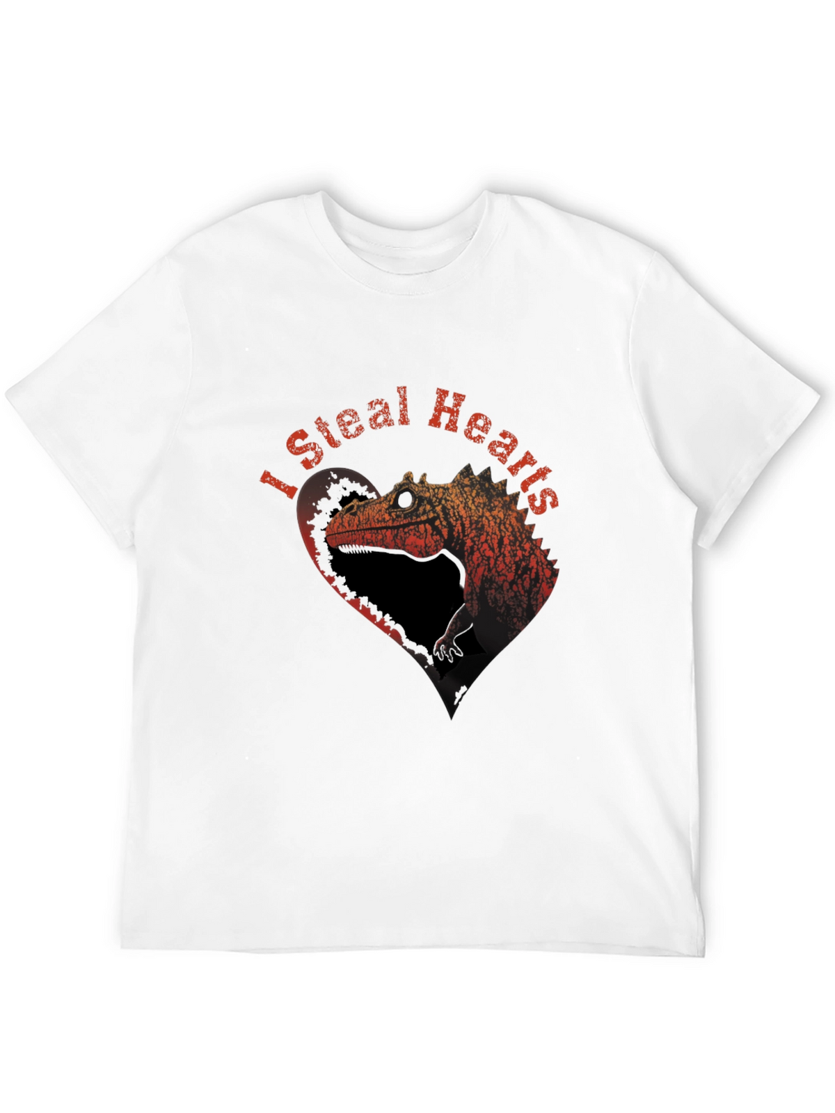 I Steal Hearts T-Shirt - Dinosaur Design