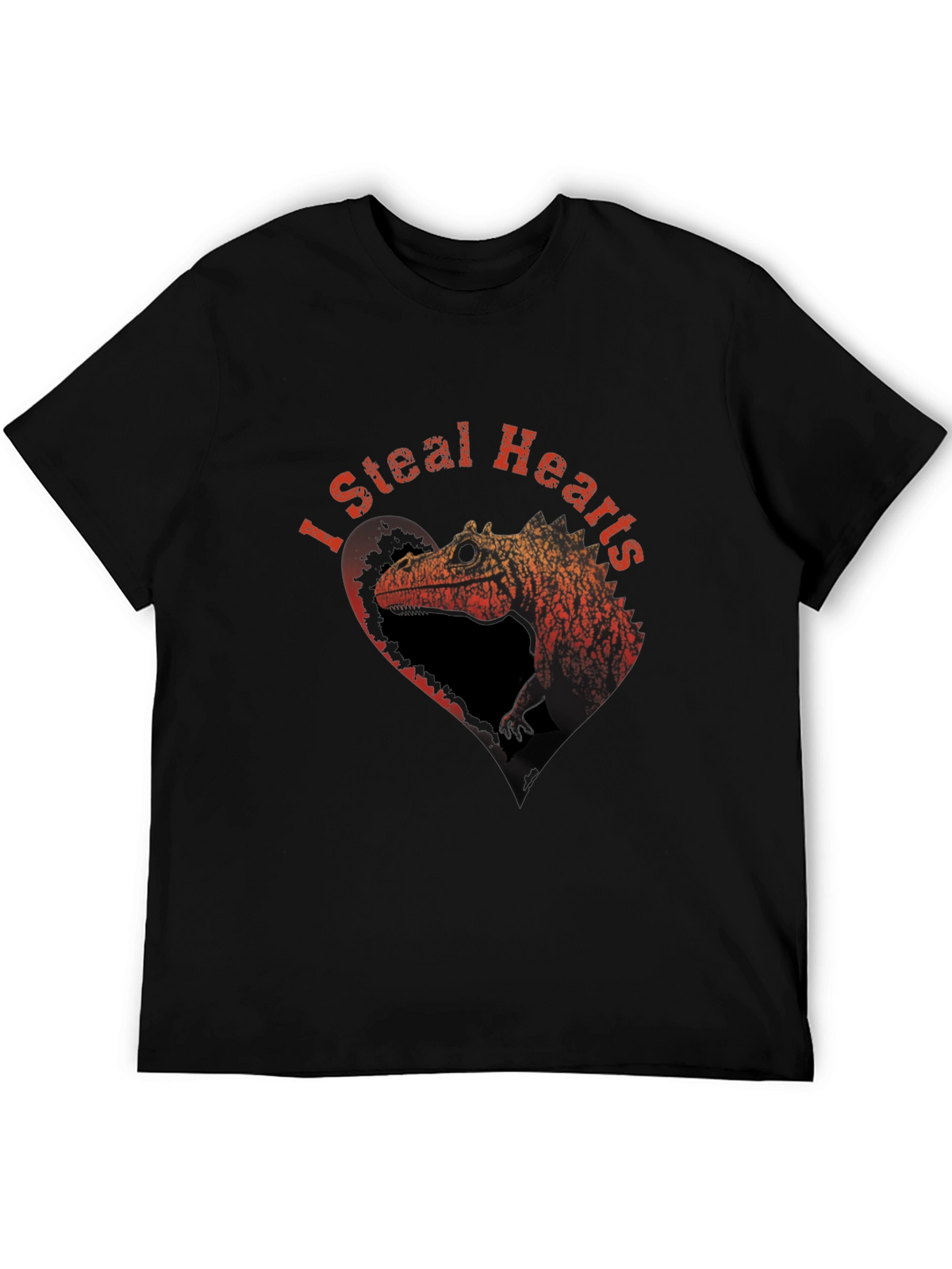 I Steal Hearts T-Shirt - Dinosaur Design