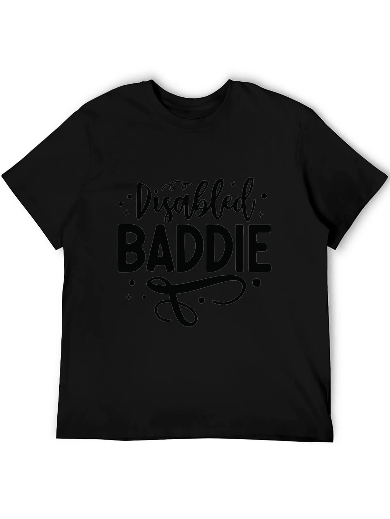 Disabled Baddie Graphic Tee - Black Unisex
