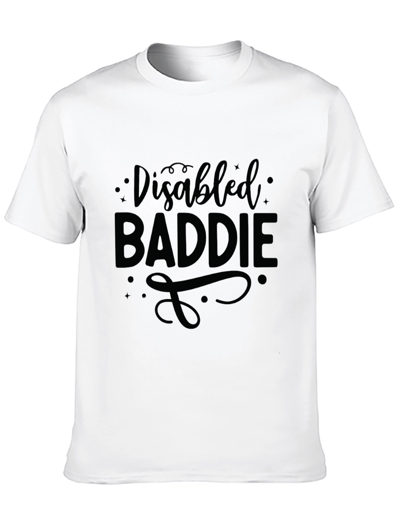 Disabled Baddie Graphic Tee - Black Unisex