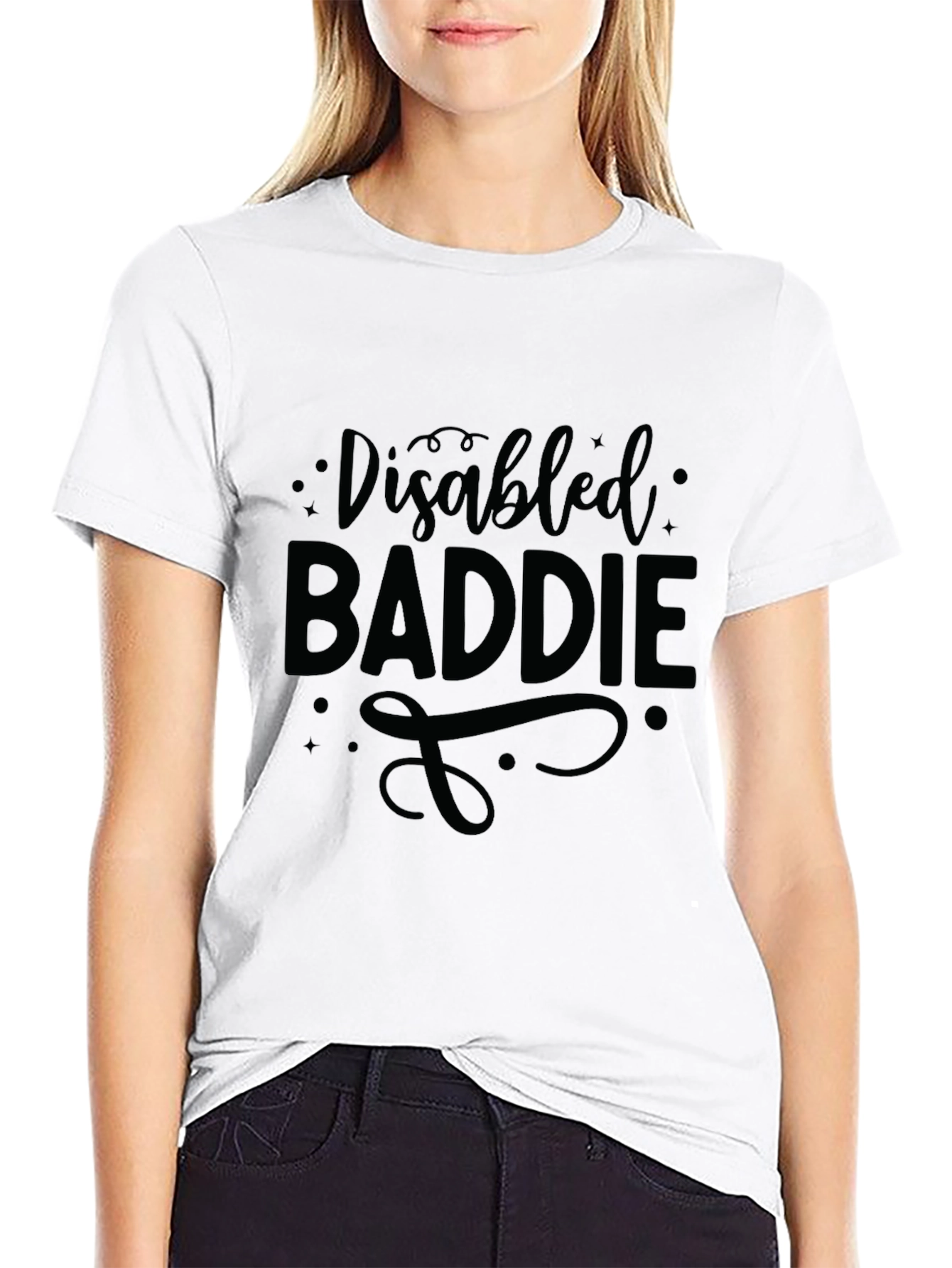 Disabled Baddie Graphic Tee - Black Unisex