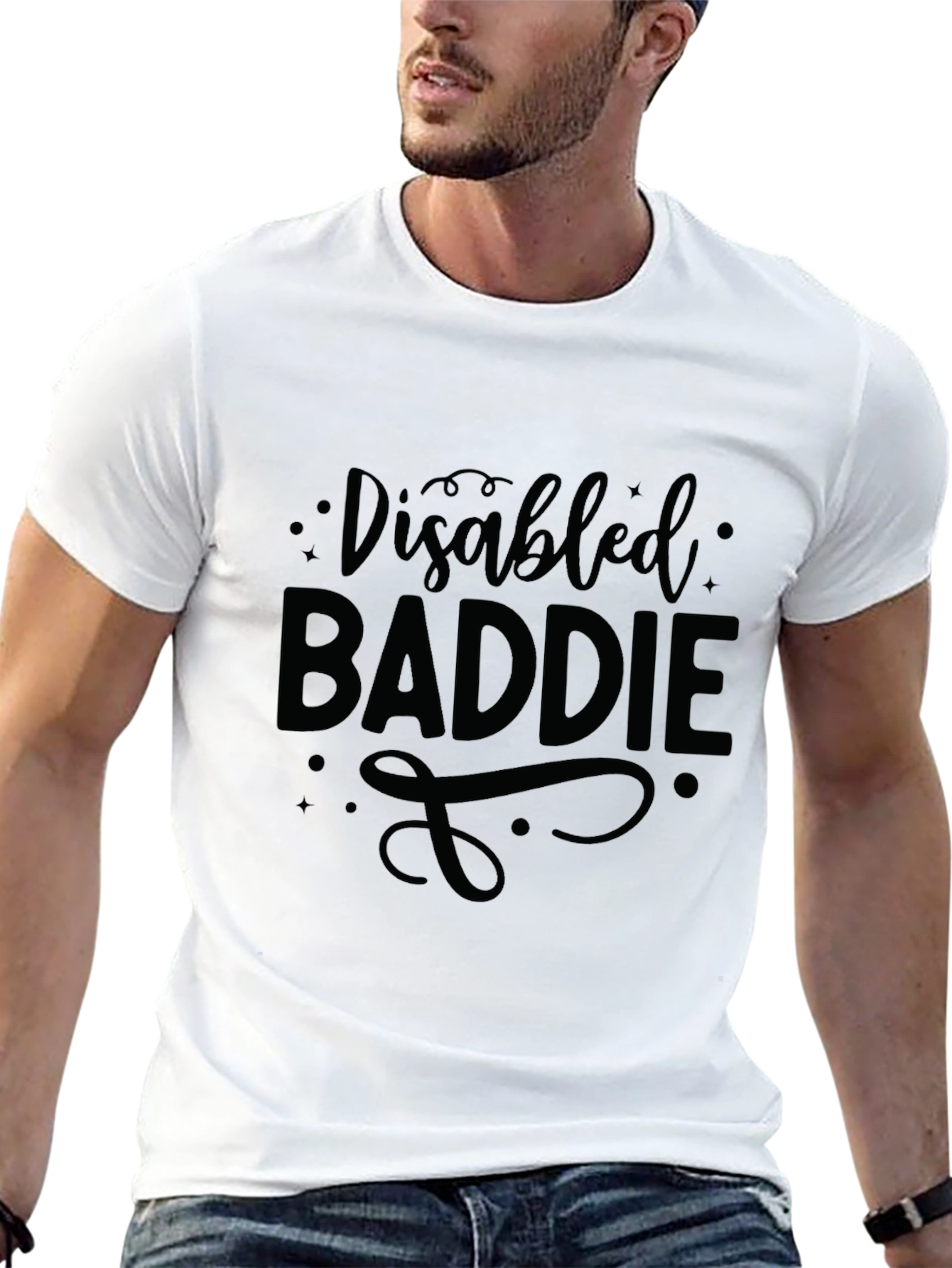 Disabled Baddie Graphic Tee - Black Unisex